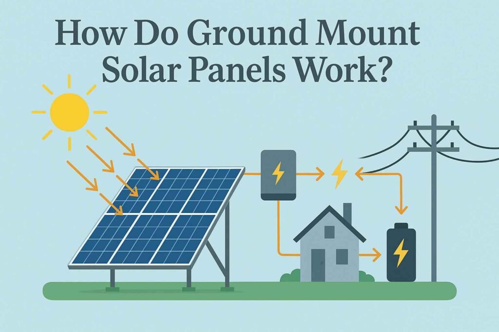 What Are Ground-Mounted Solar Panels? A Complete Guide 2 How Do Ground Mount Solar Panels Work?