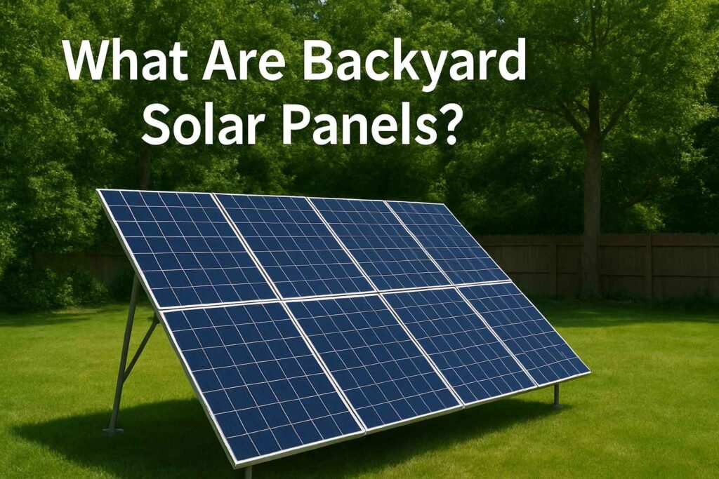 Your Guide To Backyard Solar Panels: Pros, Cost & More 1 What Are Backyard Solar Panels?